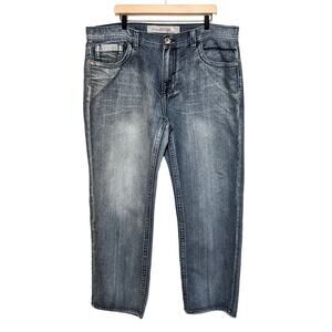 Halifax Jeans Mens 42x32 Blue Relaxed Baggy Flap Pocket Vintage Y2K Skater Denim